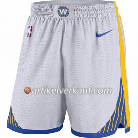 Golden State Warriors Weiß Nike Kurze Hose Swingman - Herren